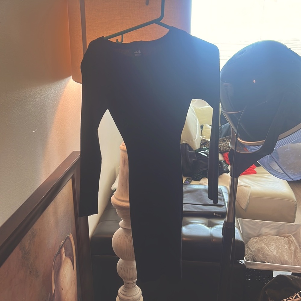 Black tight dress